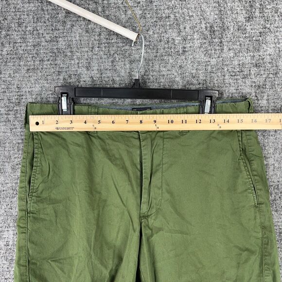 J.Crew Shorts‎ Mens 31 Green Pockets Zip Chino Relaxed Stretch 10.5" - Picture 3 of 6